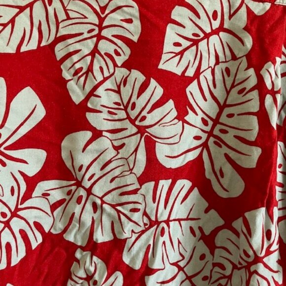 Men's Red Monstera Hawaiian Shirt - Picture 4 of 6